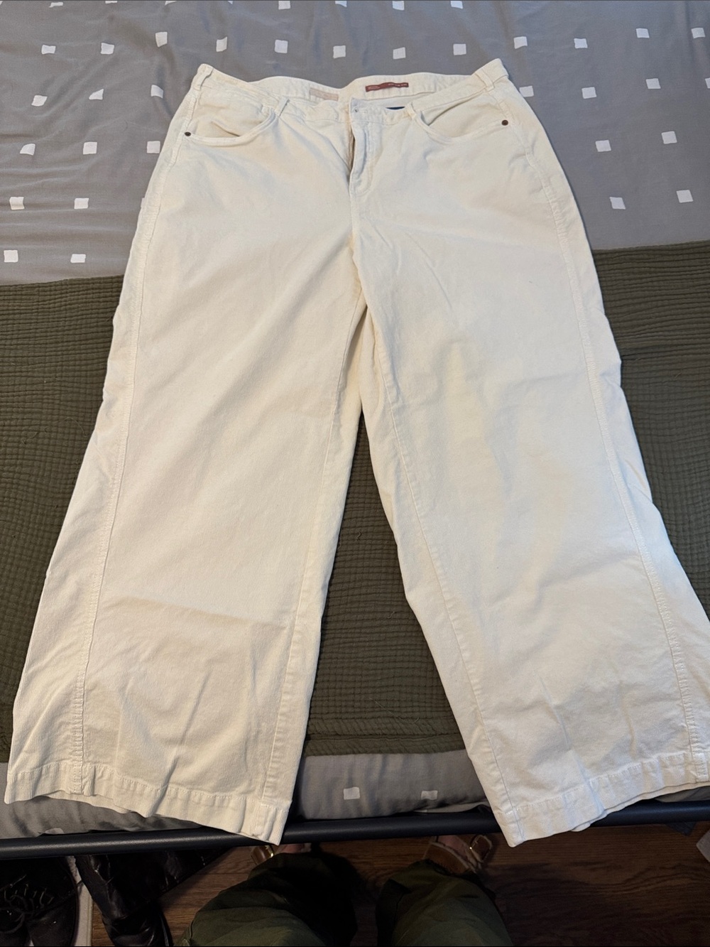 Women’s Wide-Leg Corduroy in Cream from Anthropologie